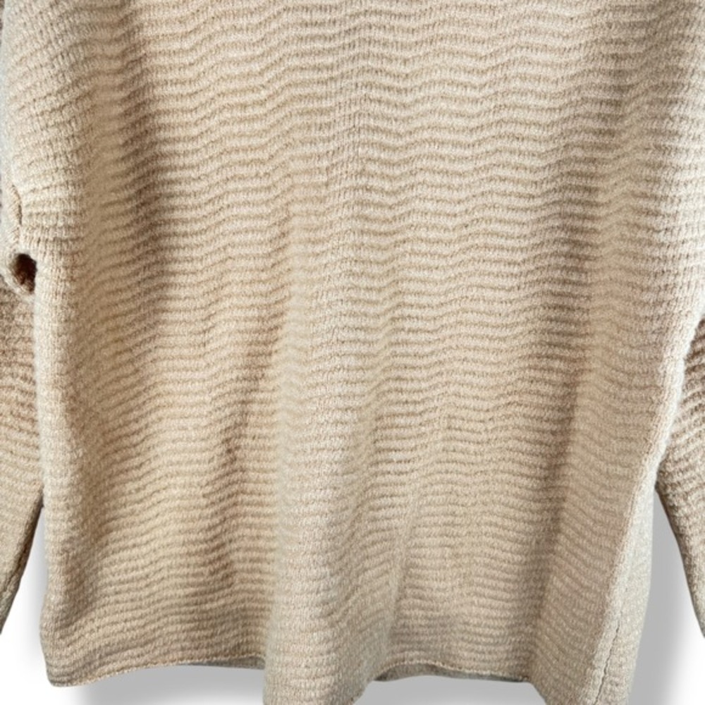 Reiss Thick Knit Sweater Womens Size Large Beige Designer Cozy Quiet Luxury - Picture 8 of 11